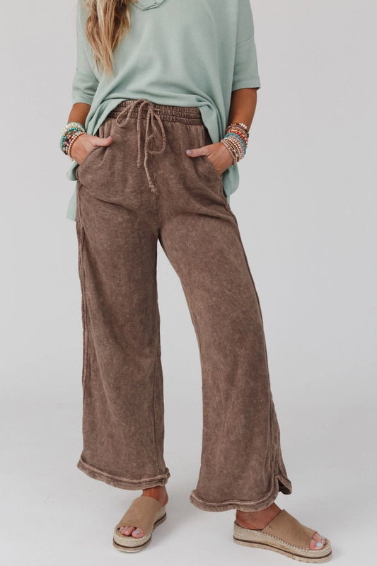 So Comfy Wide Leg Full Pant | Mocha
