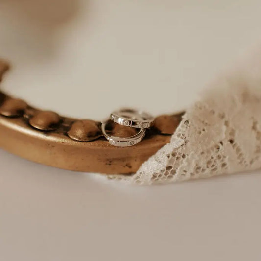 Diana Diamond Hoops (Silver)