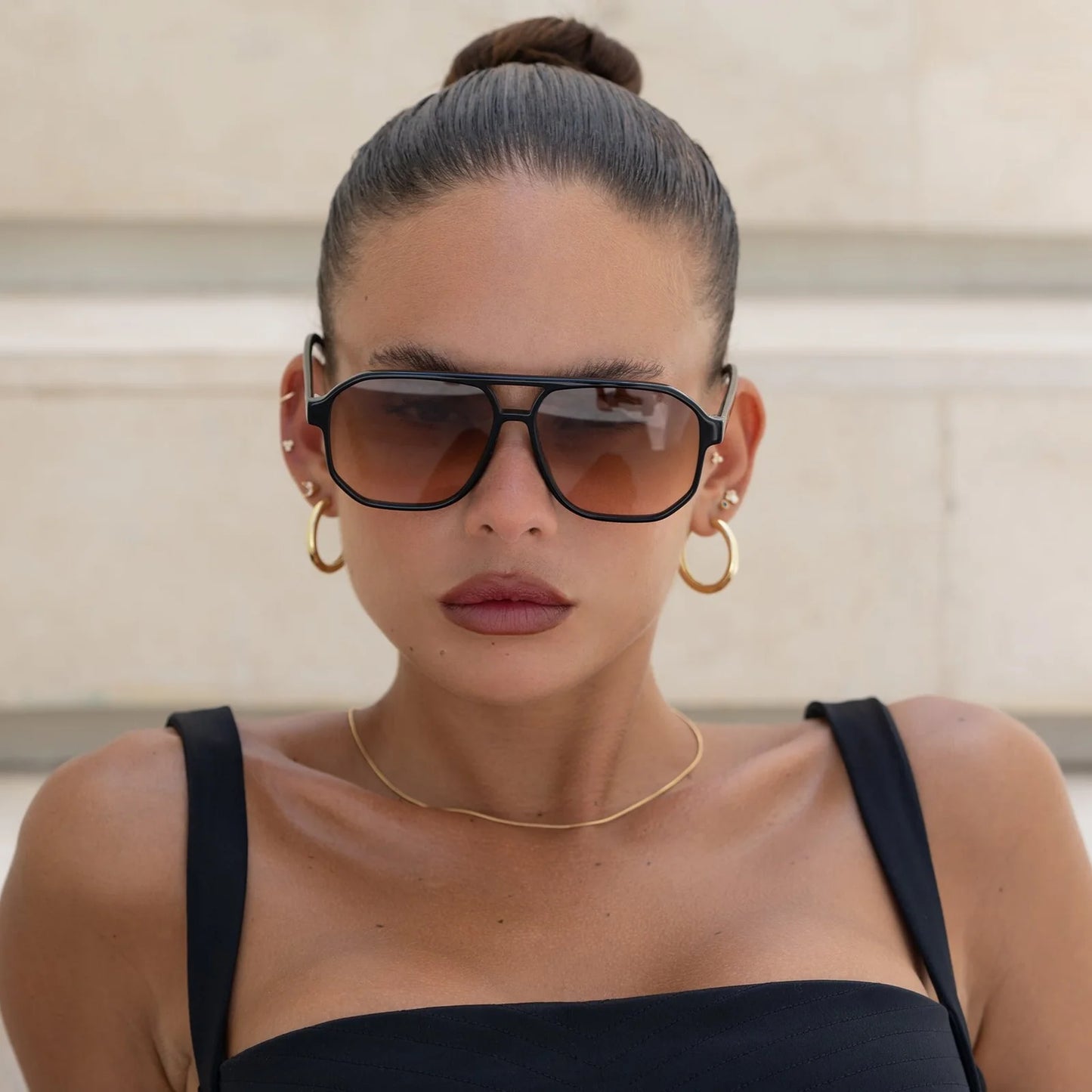 Billie Sunglasses (Black/Brown)