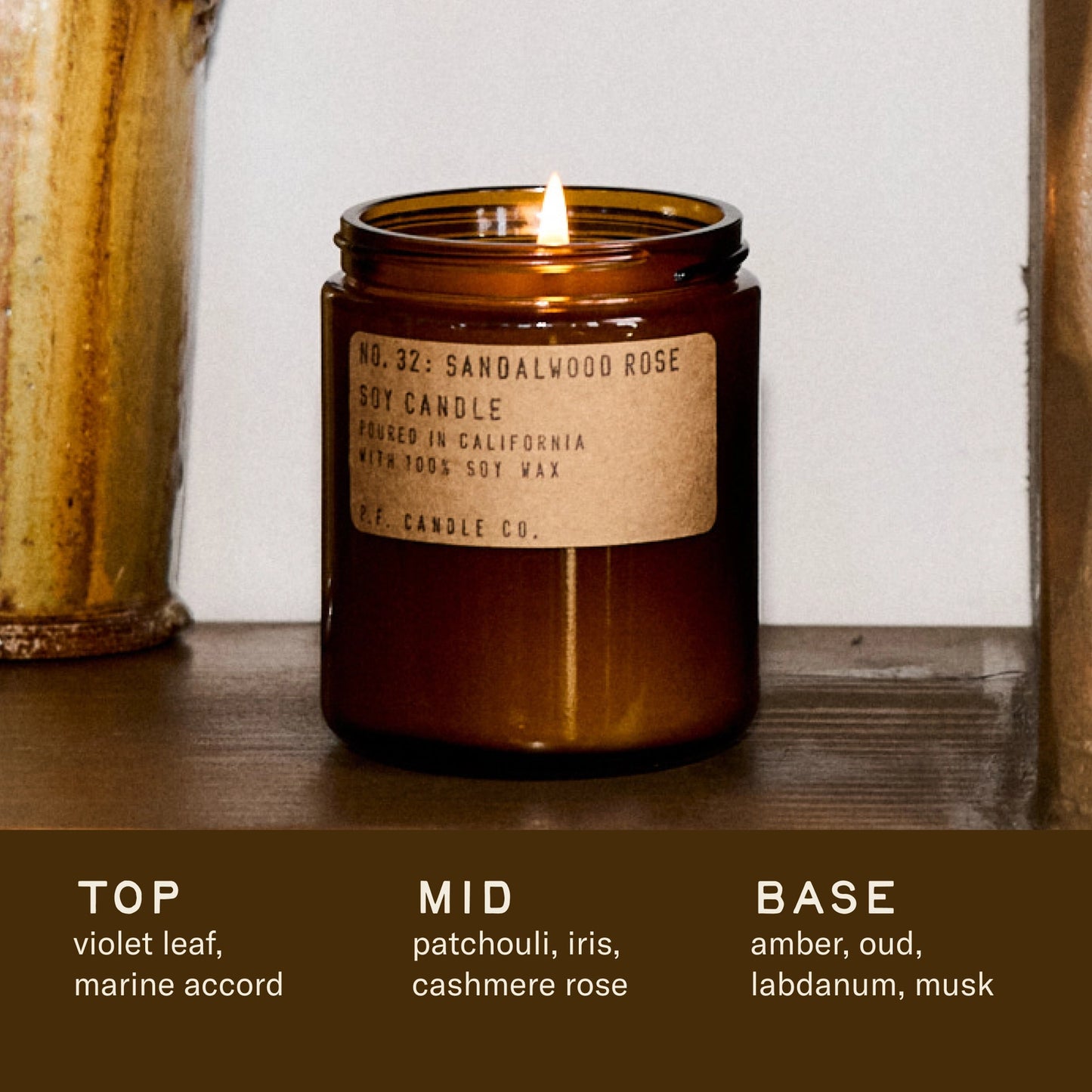Sandalwood Rose - 7.2 oz Standard Soy Candle