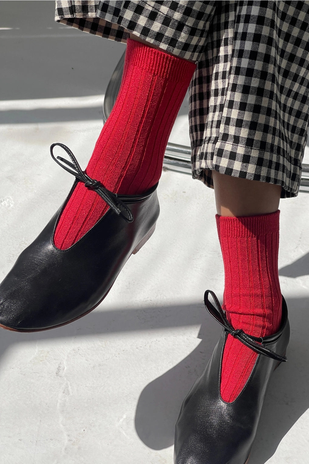 Her Socks - Modal Lurex (Ruby Glitter)