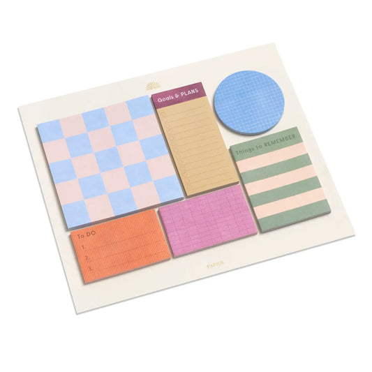 Printed Sticky Notes Set of 6