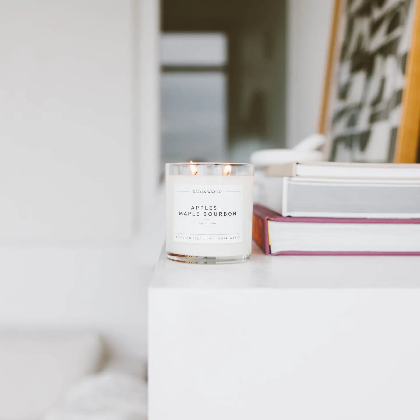 Apples + Maple Bourbon - Glass Tumbler Soy Candle