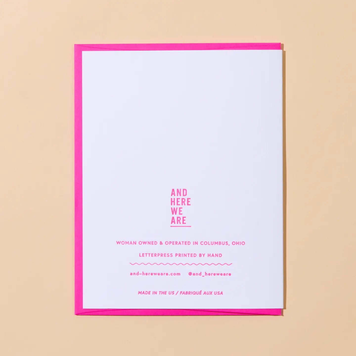 More Than Ever Hearts Anniversary Letterpress Greeting Card- Made in USA