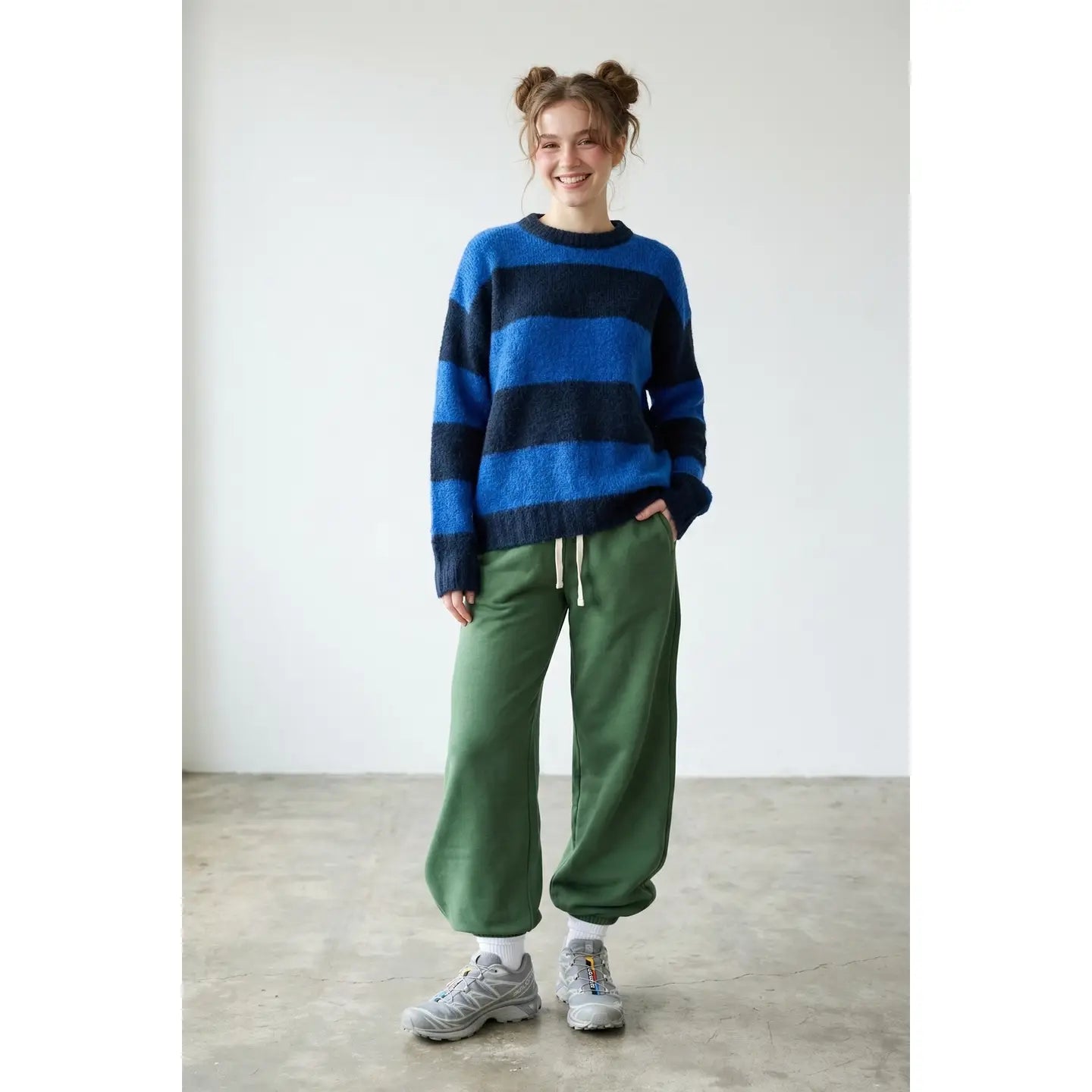 Pre Shrunk Soft Cotton Terry Wide Jogger Pants
