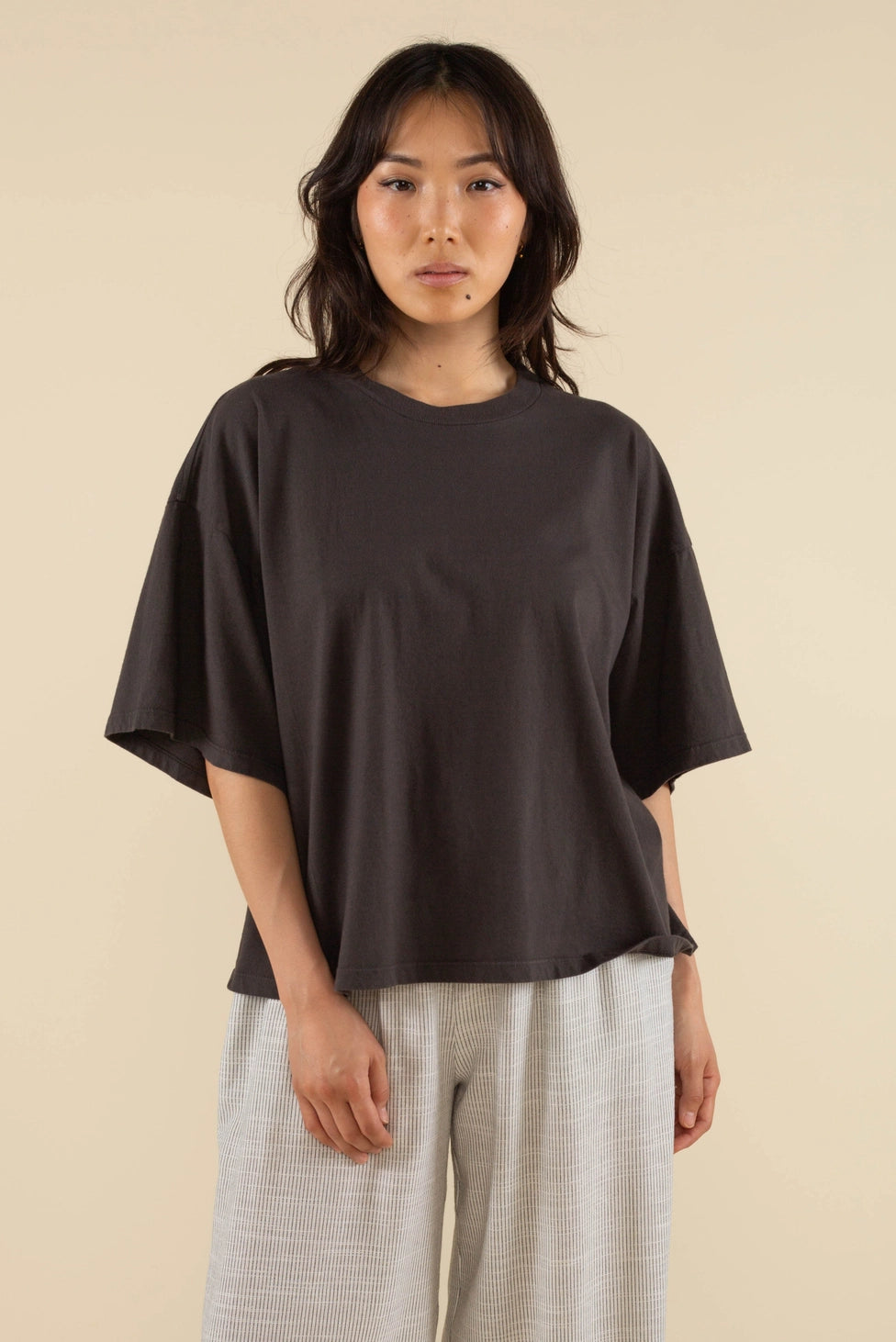 Vintage Boxy Garment Dyed Tee | Vintage Black