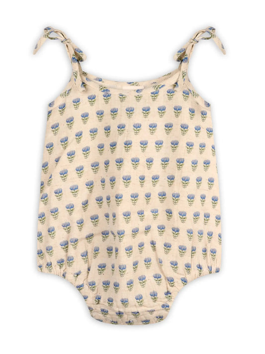 Jaipur Linen Blend Bubble Baby Romper + Headband