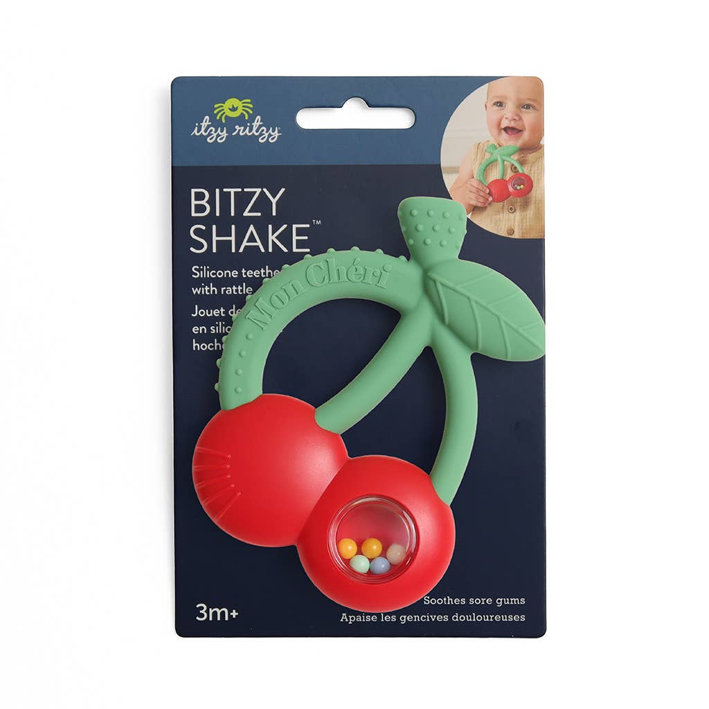 Cherry Silicone Teether with Rattle