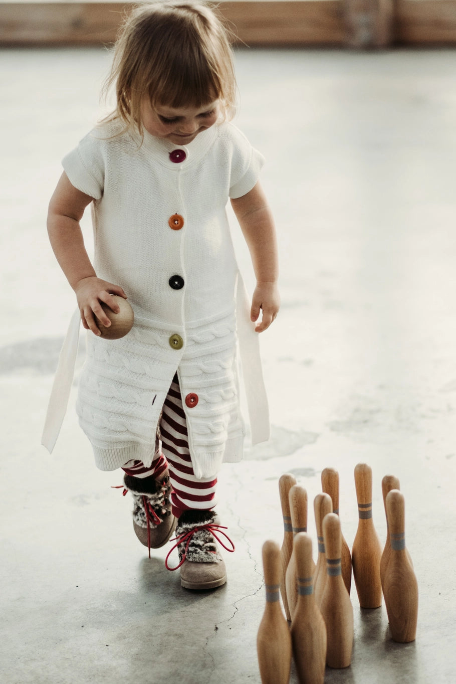 Wooden Bowling Set