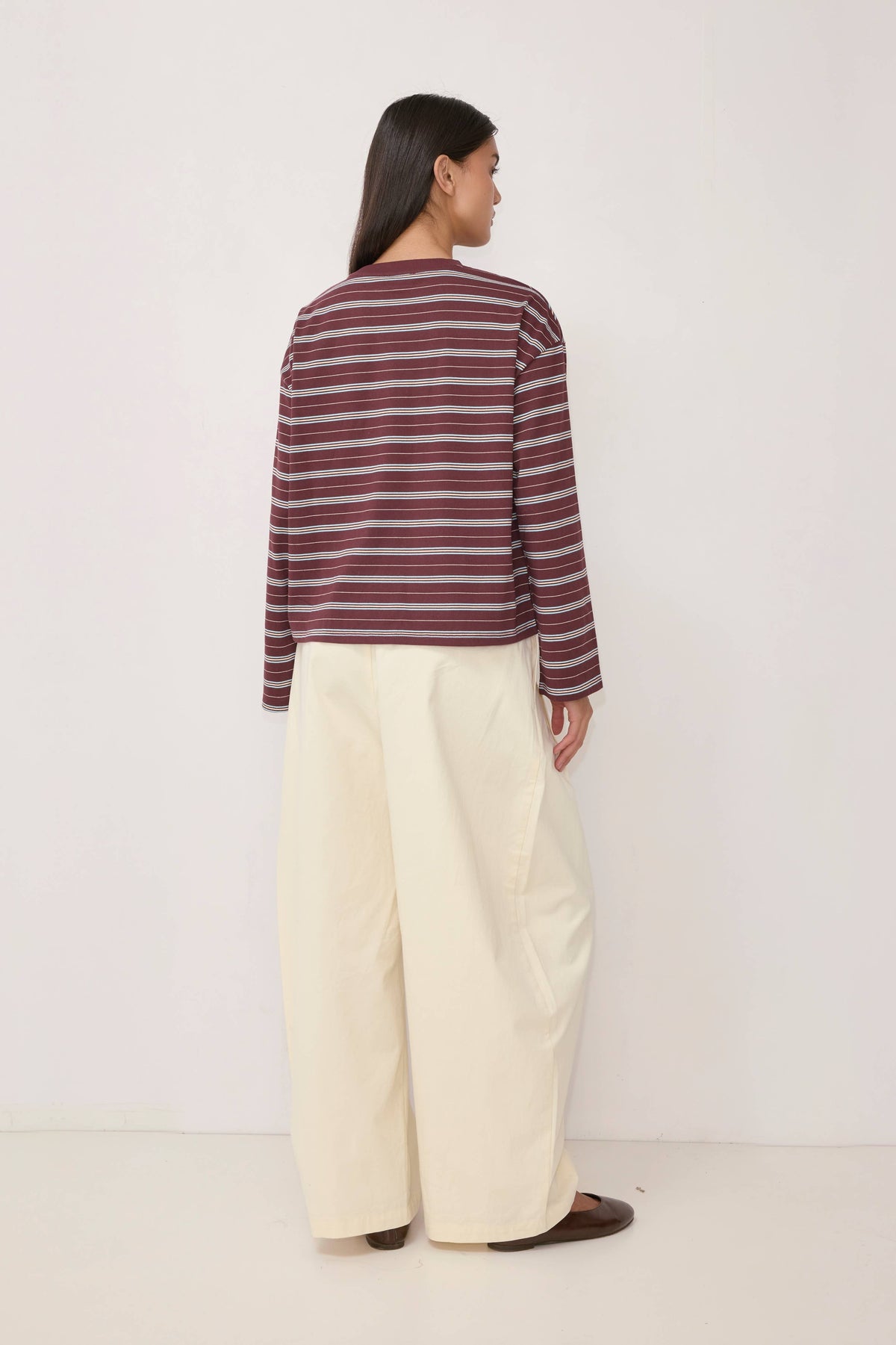 Burgundy Stripe Bailey Top