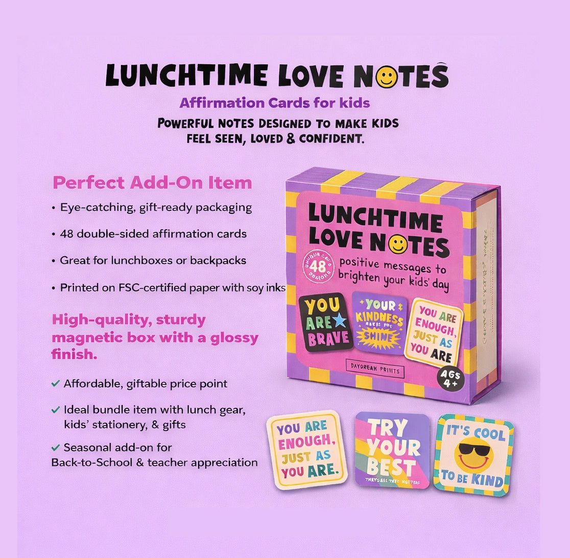 Back To School Gift | Lunchtime Love Notes | Fun Kids Gift