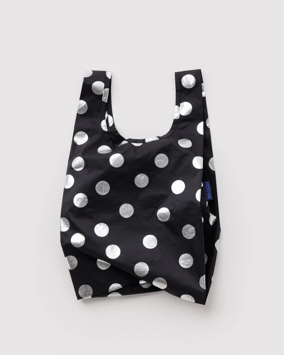 Silver Metallic Polka Dot Baby Baggu