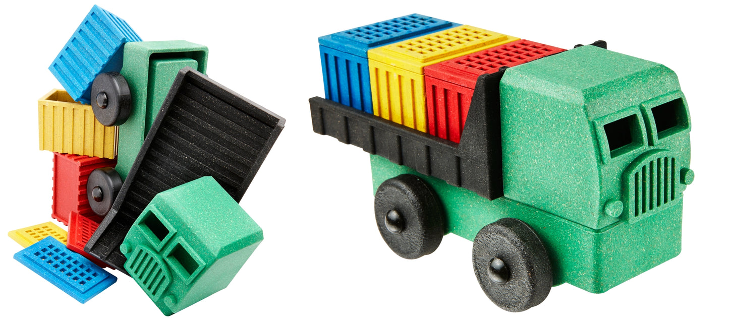 Cargo and Dump Truck Puzzle Toy 2 Pack