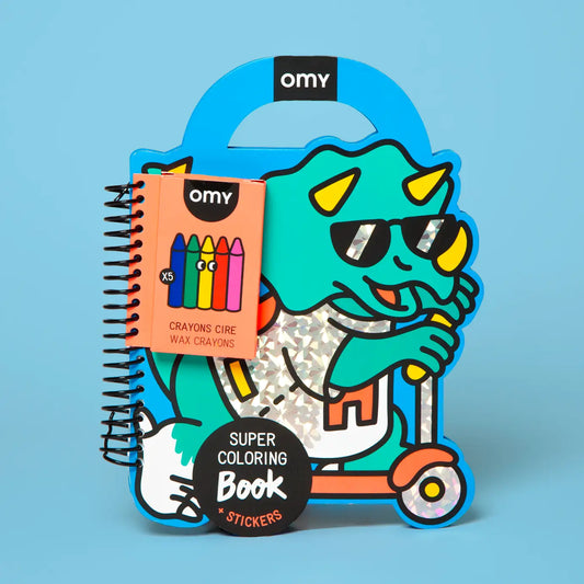 Dino Super Coloring & Sticker Book