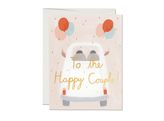 Away They Go Wedding Greeting Card