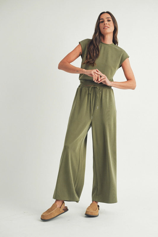 Lounge Wide Leg Pants | Sage