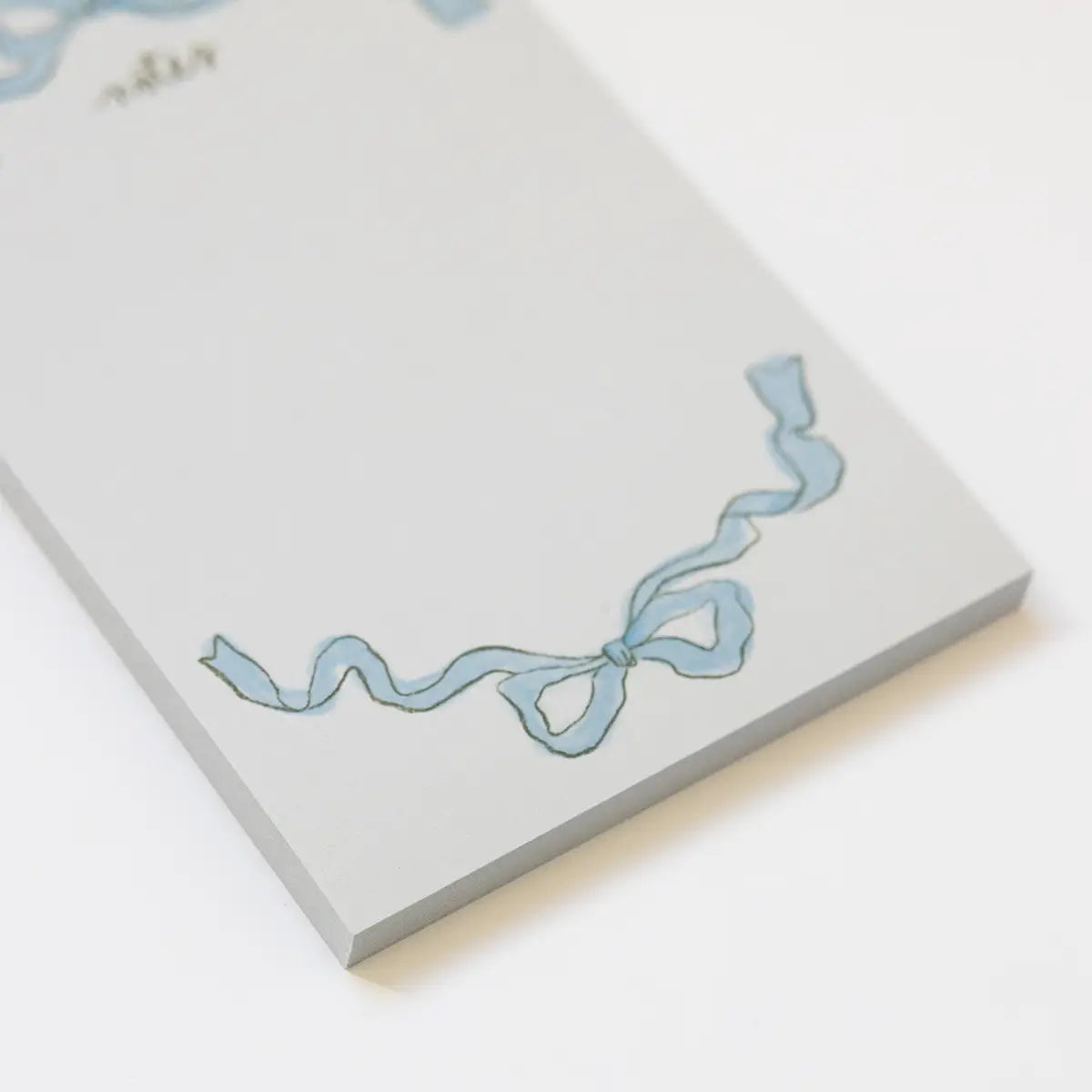 Blue Ribbon Bow Notepad