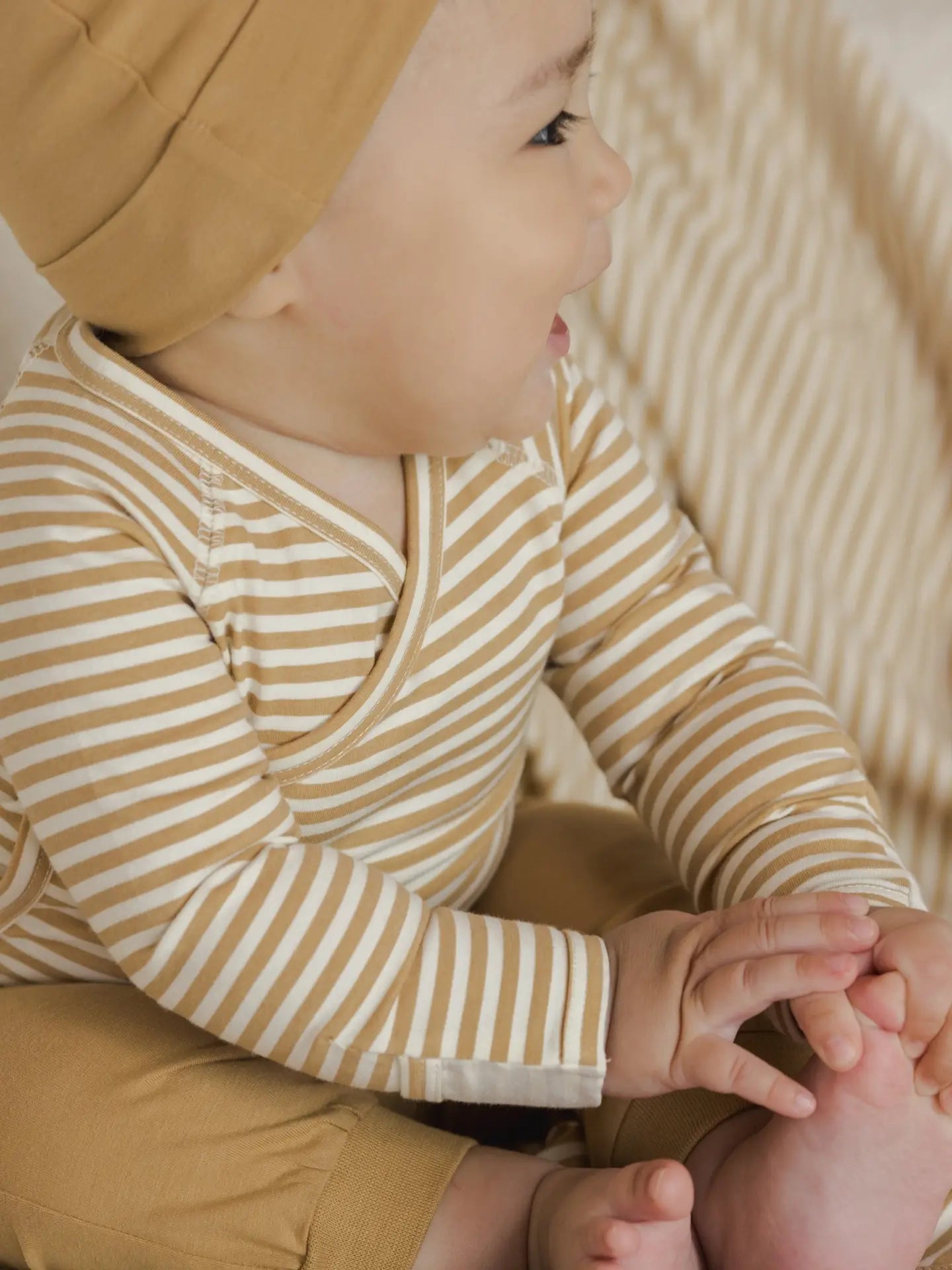 Baby Swaddle || Honey Stripe