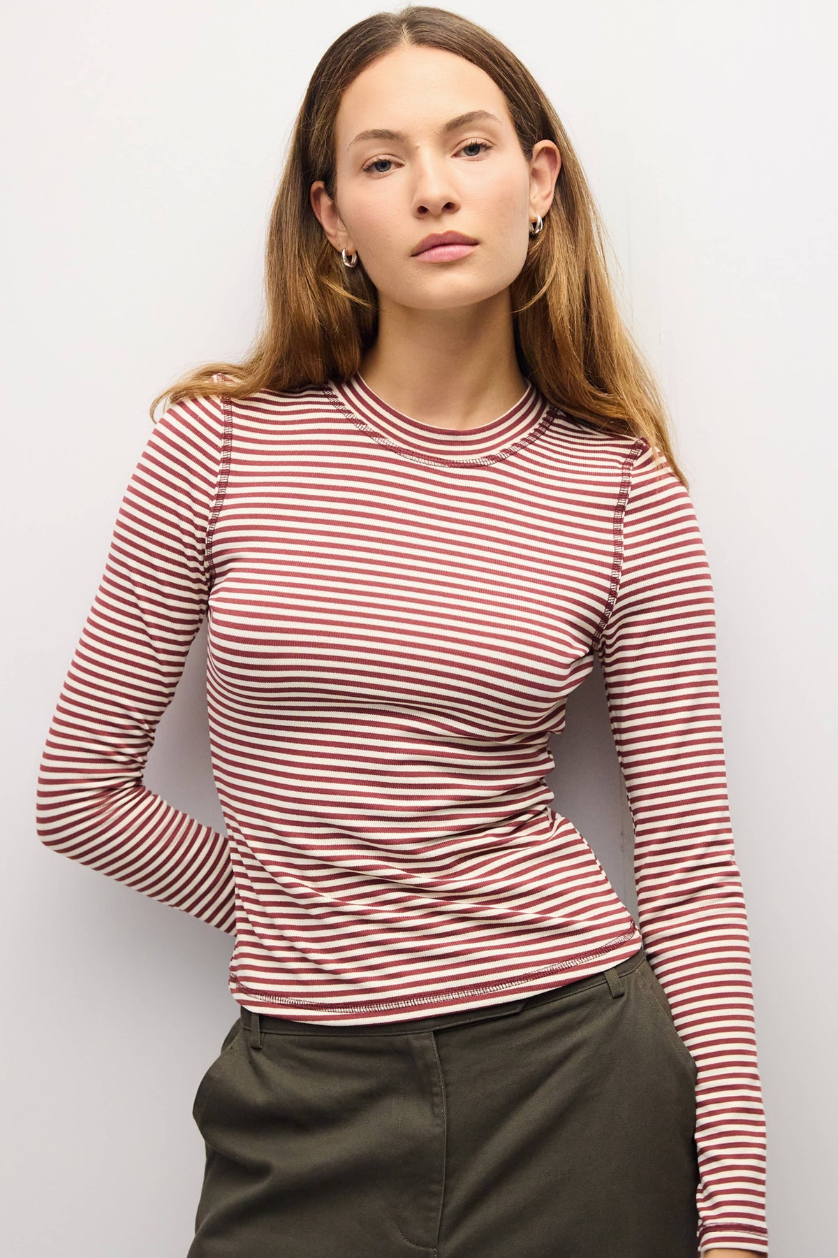Clay Striped Perry Top