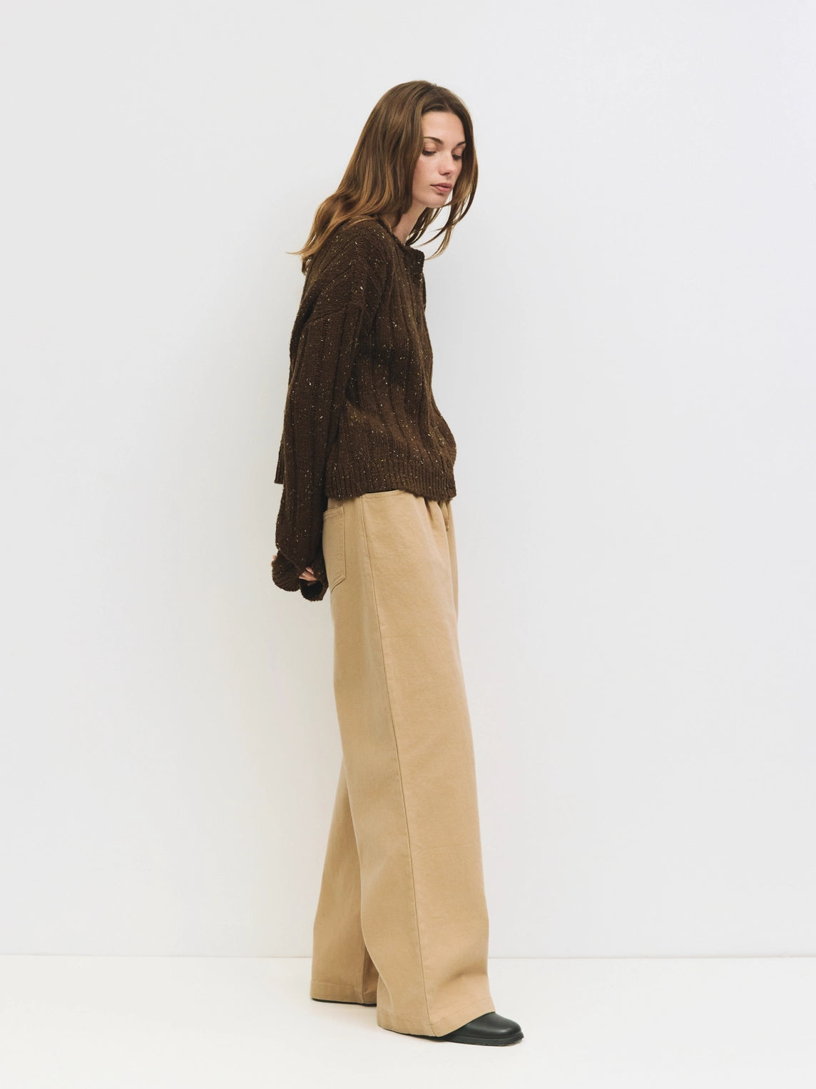 The Theodora Cardigan | Chunky Ribbed Cardigan - Brown