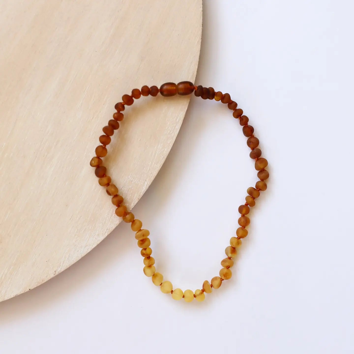 Raw Baltic Amber + Sunflower || Beaded Necklace ||