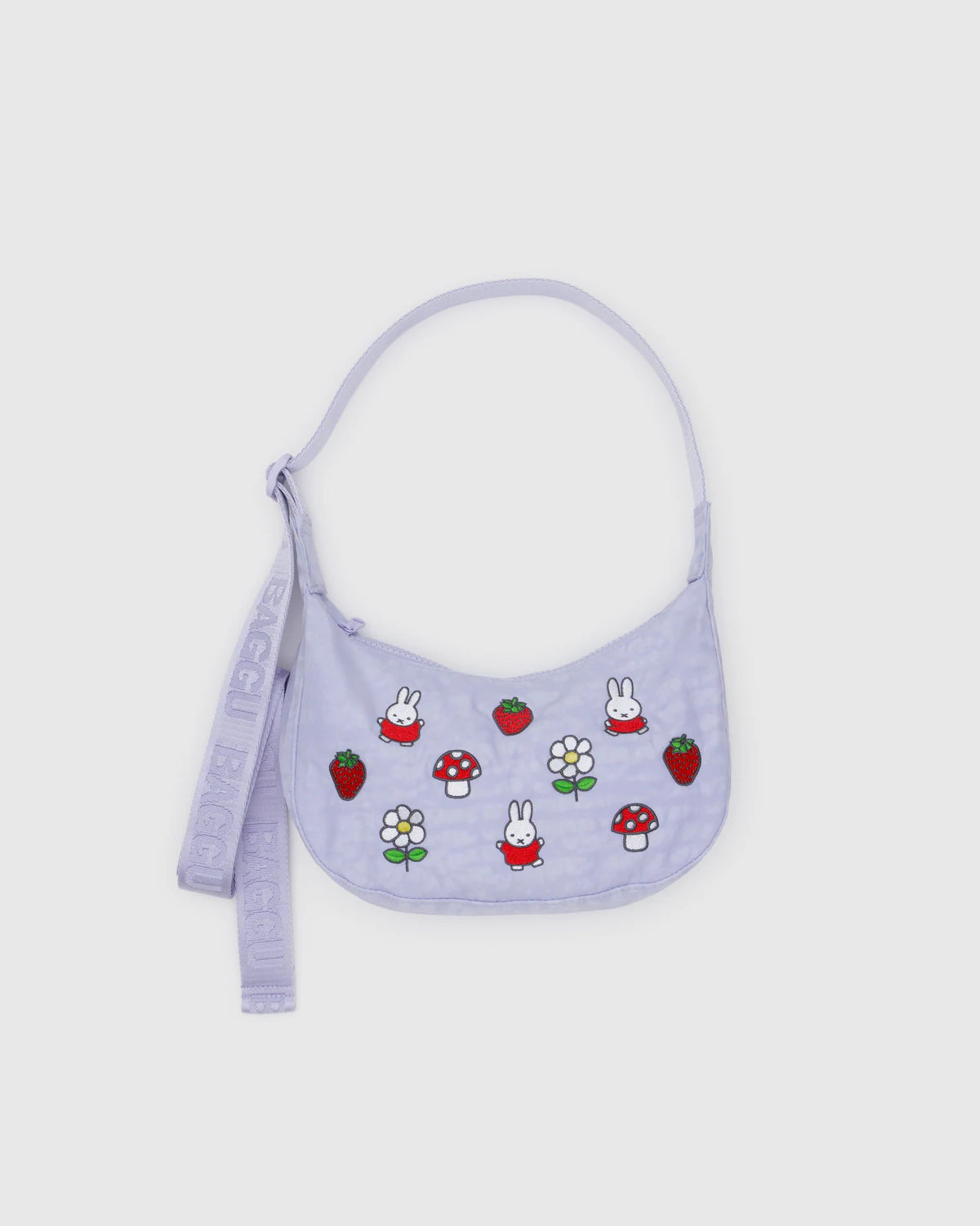 Small Nylon Crescent Bag -  Embroidered Miffy