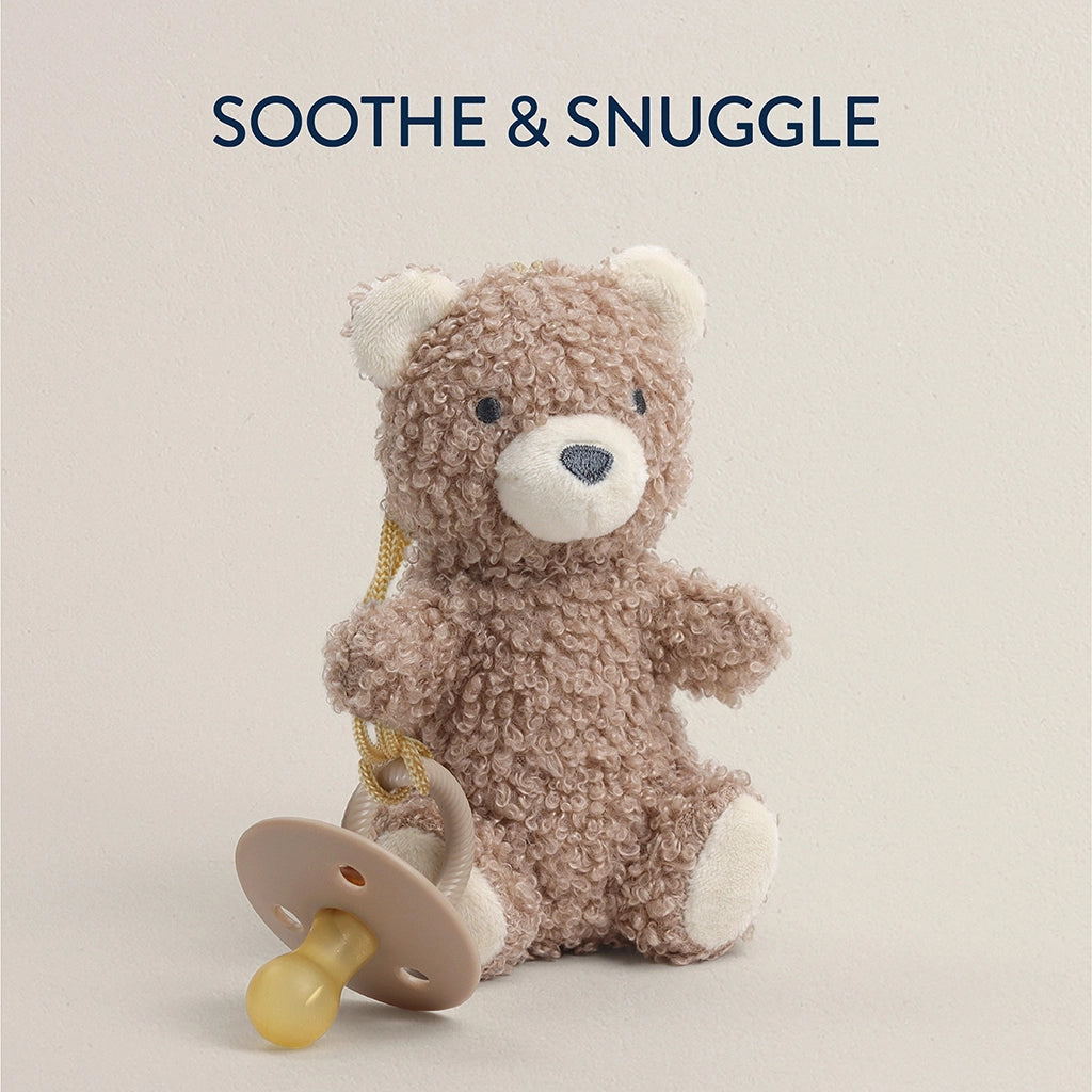 Teddy Natural Rubber Pacifier & Plush