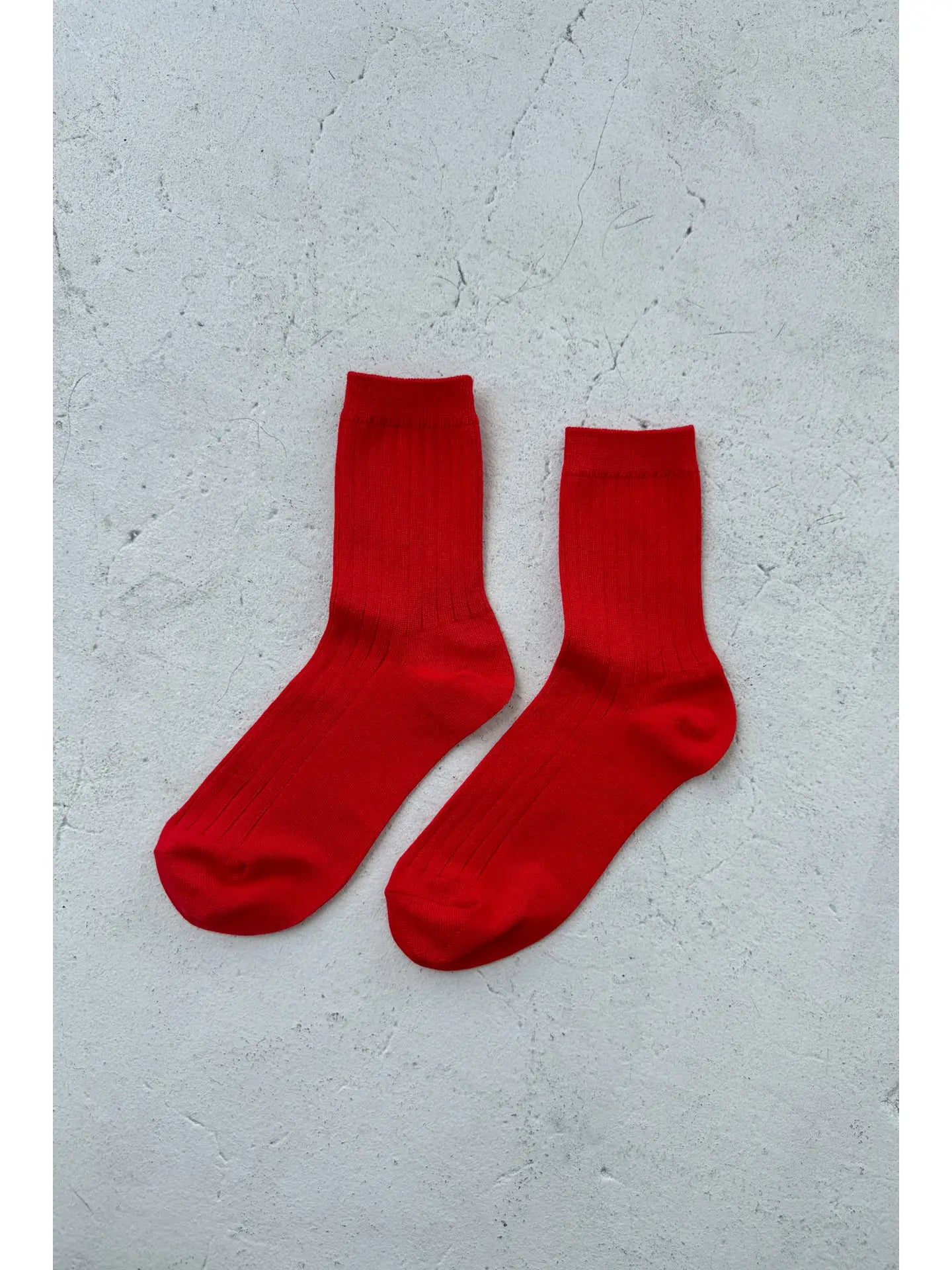 Her Socks - Mercerized Combed Cotton Rib | Flame