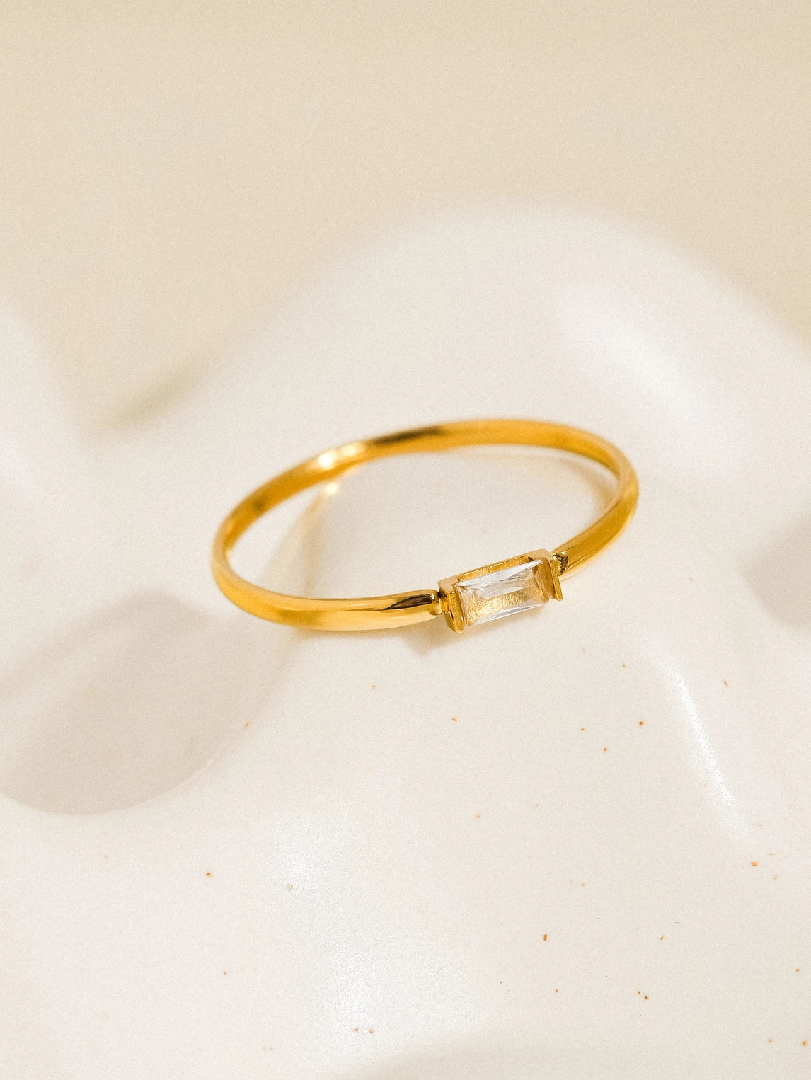 Côme 18K Gold Non-Tarnish Minimalist Thin Cz Band