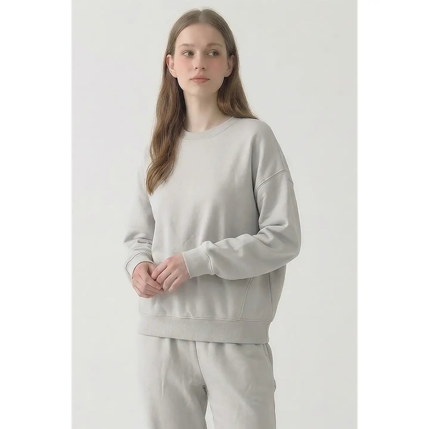 Cotton Oversized Everyday Sweatshirt - Stone