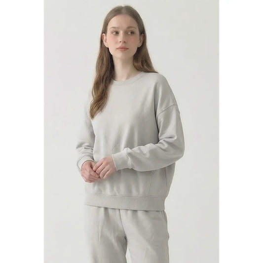 Cotton Oversized Everyday Sweatshirt - Stone