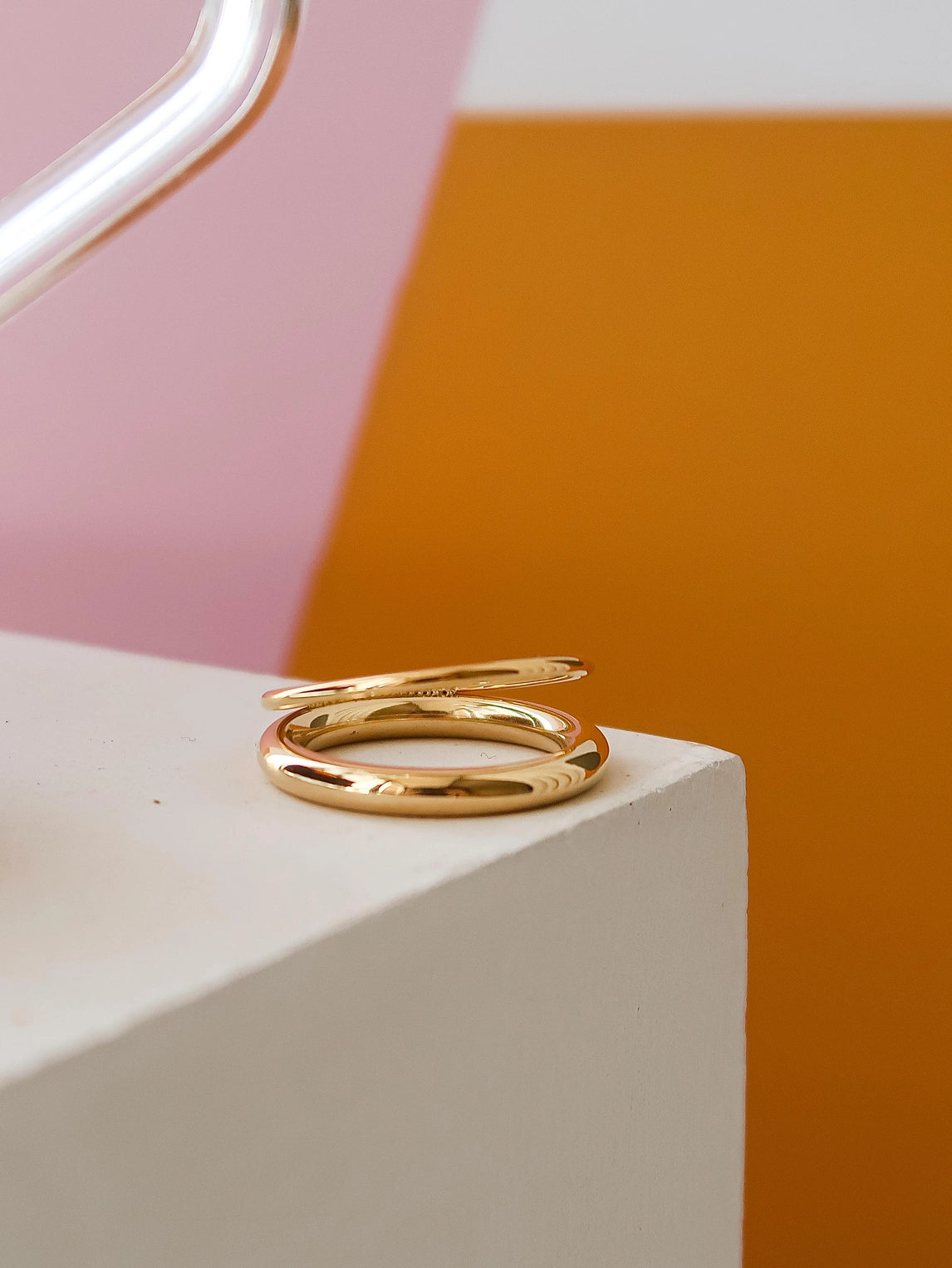 Harvey 18K Gold Non-Tarnish Classic Double Band Ring