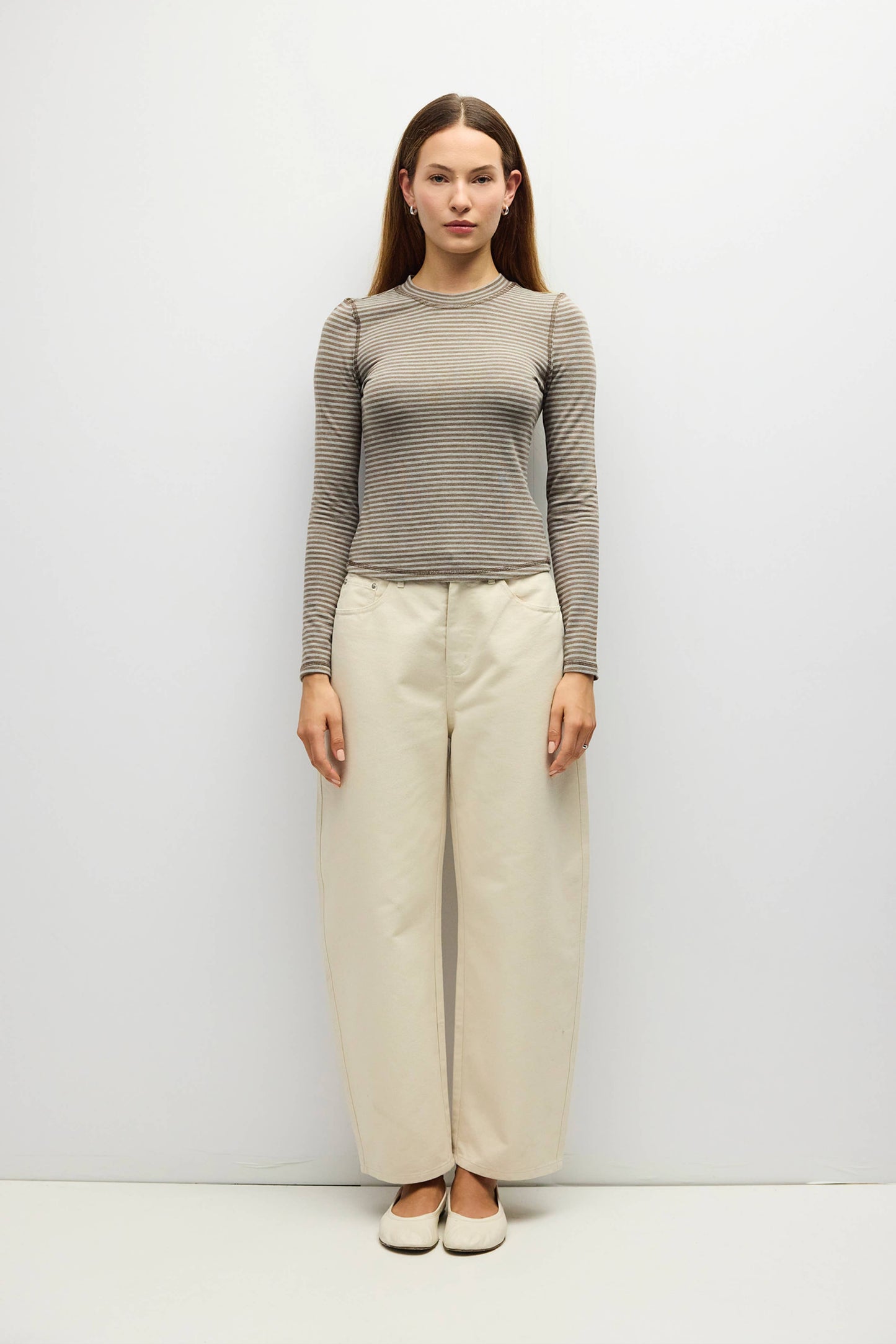 Brown Striped Perry Top