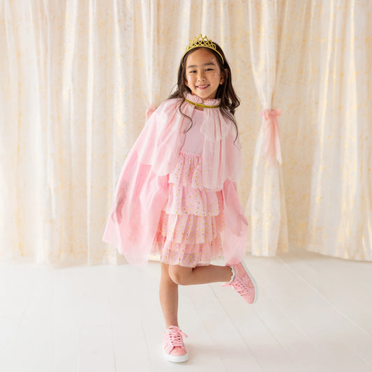 Pink Princess Tiered Cape