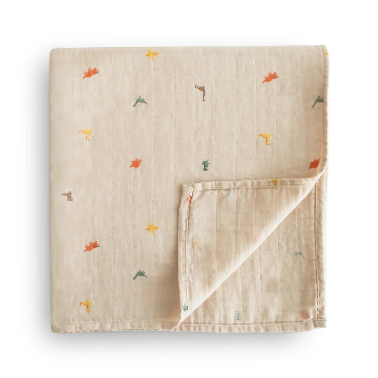 Organic Cotton Muslin Swaddle Blanket (Dinosaurs)