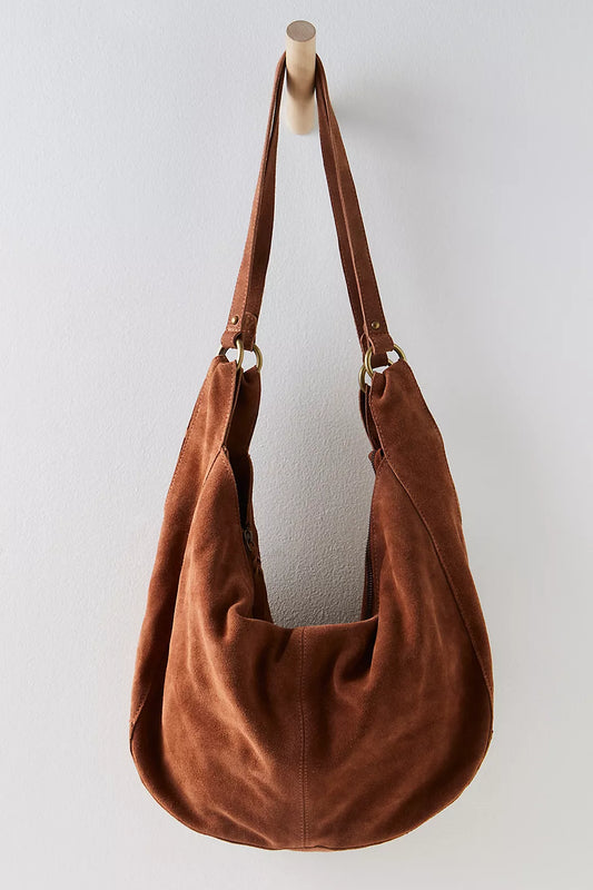 Roma Suede Tote Bag | Rust