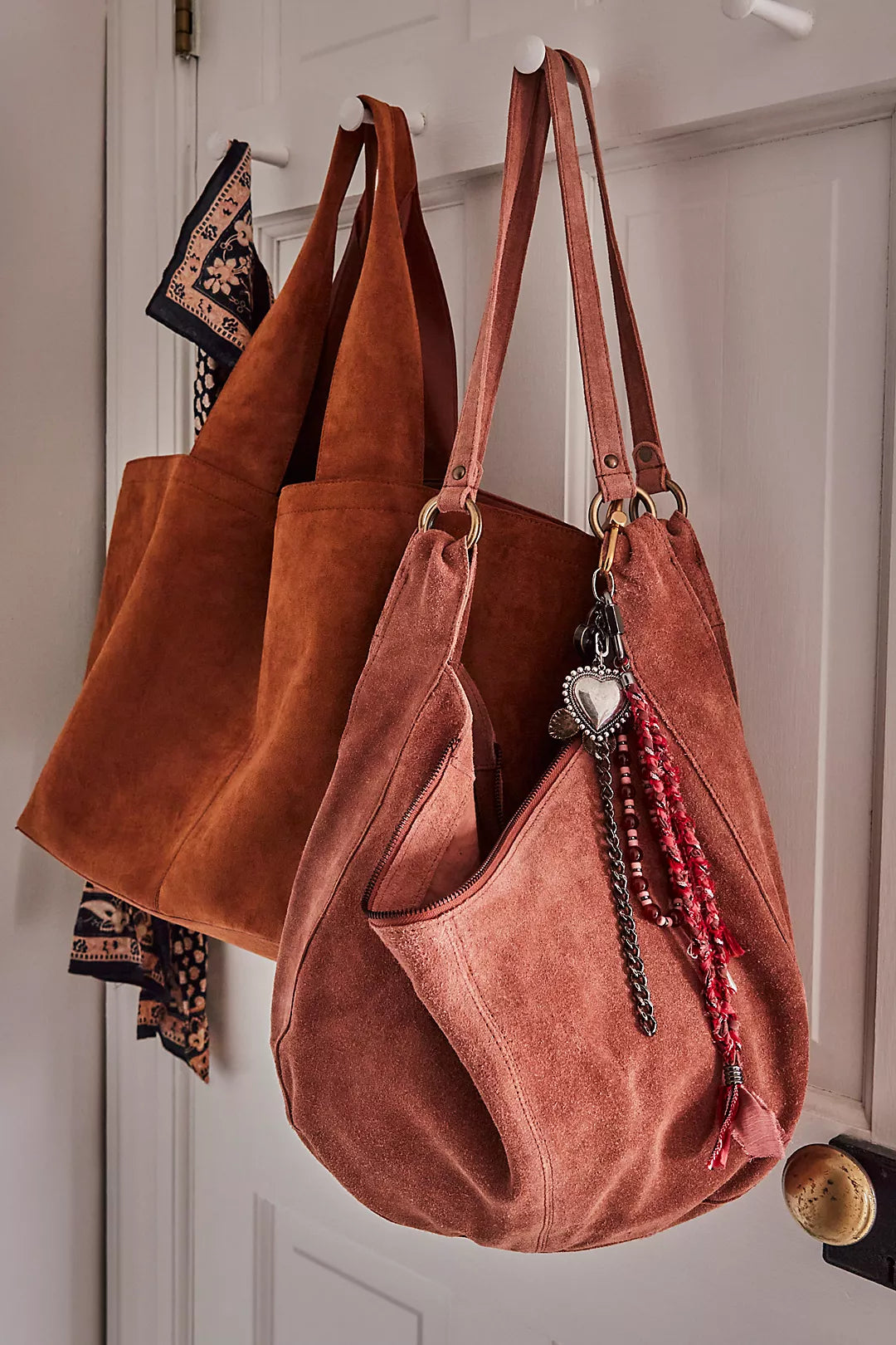 Roma Suede Tote Bag | Rust