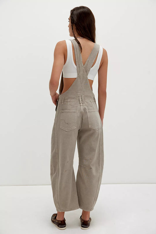 We The Free Good Luck Barrel Overalls