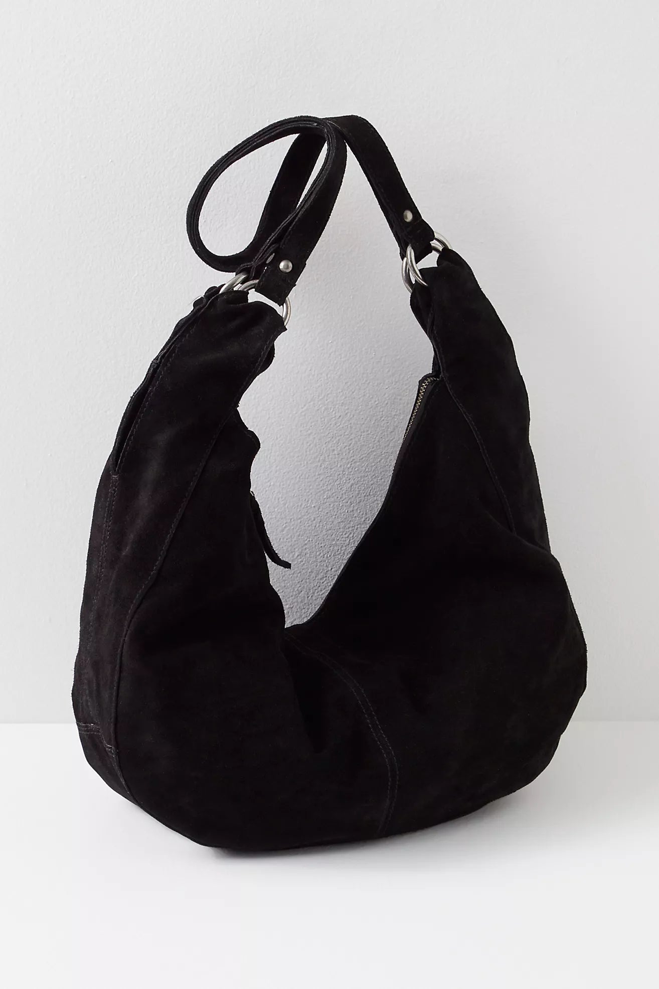 Roma Suede Tote Bag (Black)