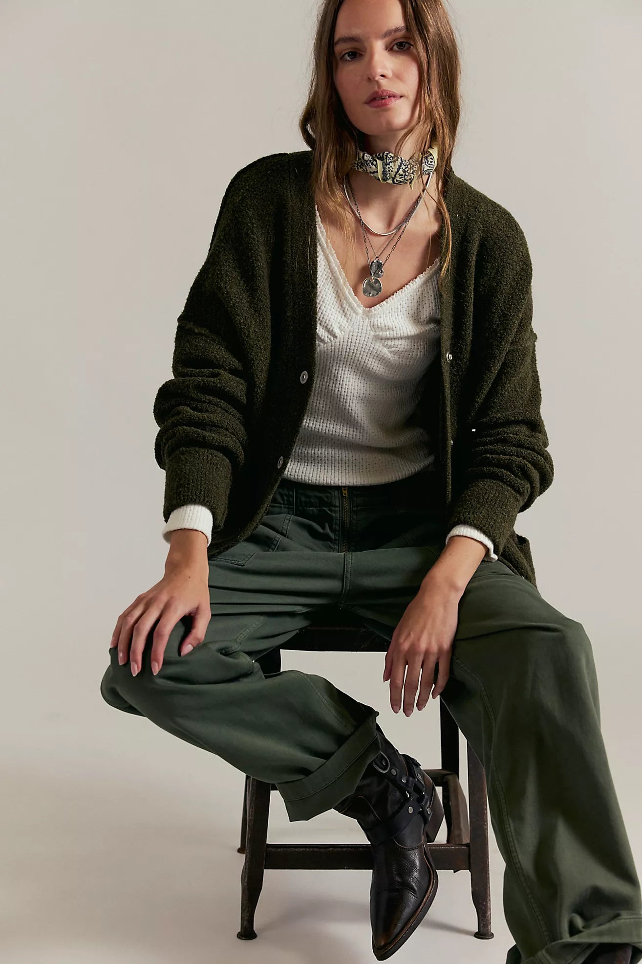 We The Free Blazing Cardi (Dark Green)
