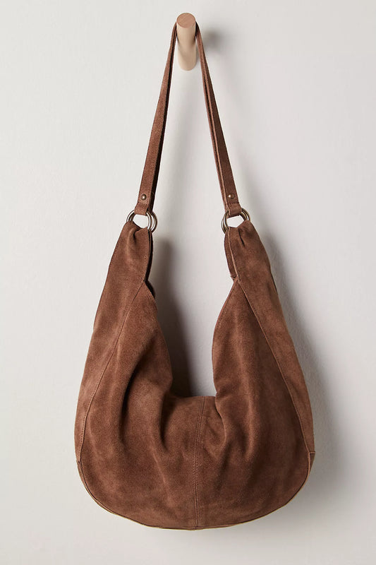 Roma Suede Tote Bag (Coconut Shell)