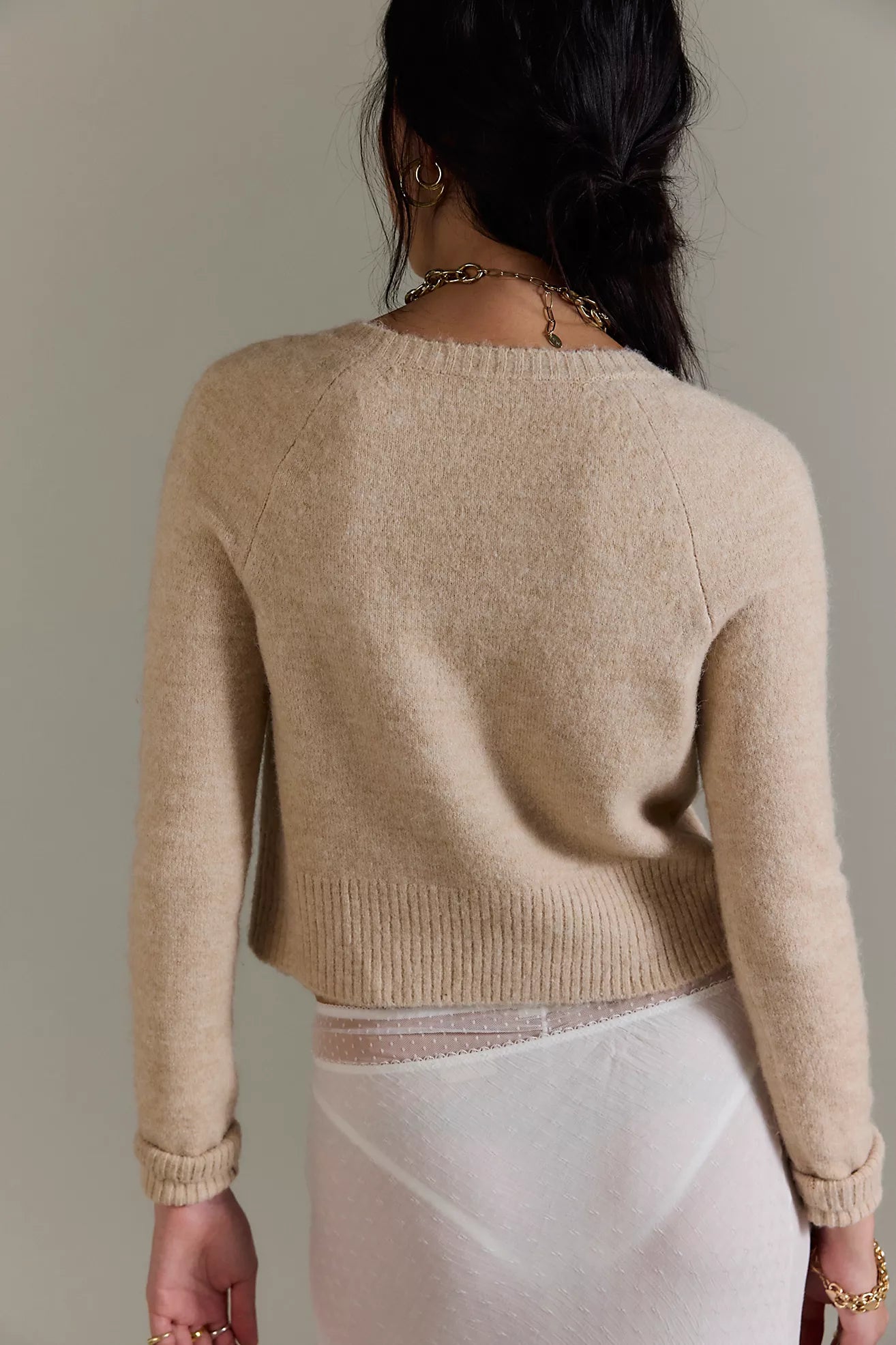 School Girl Cardigan (Pearl Melange)