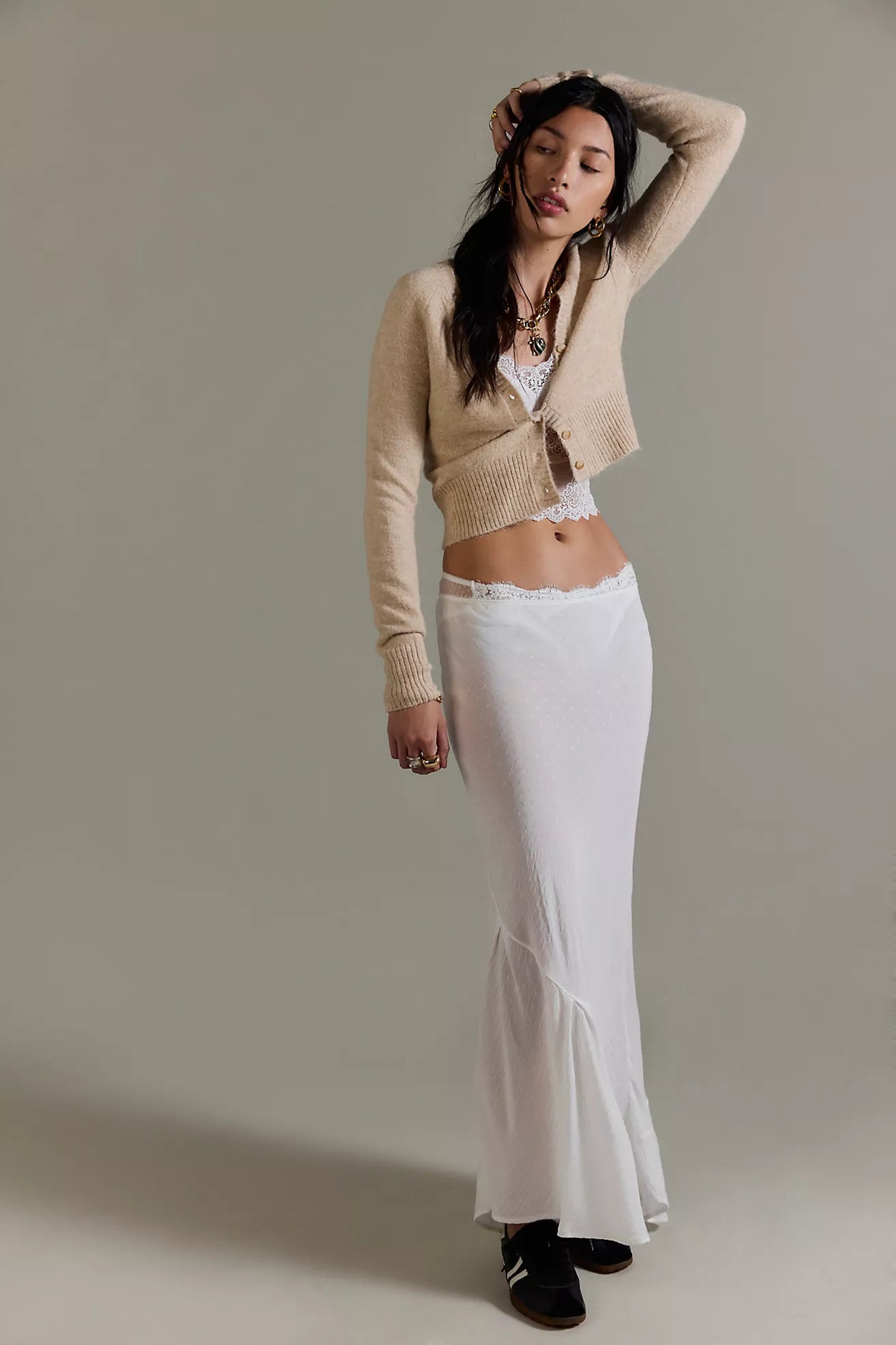 School Girl Cardigan (Pearl Melange)