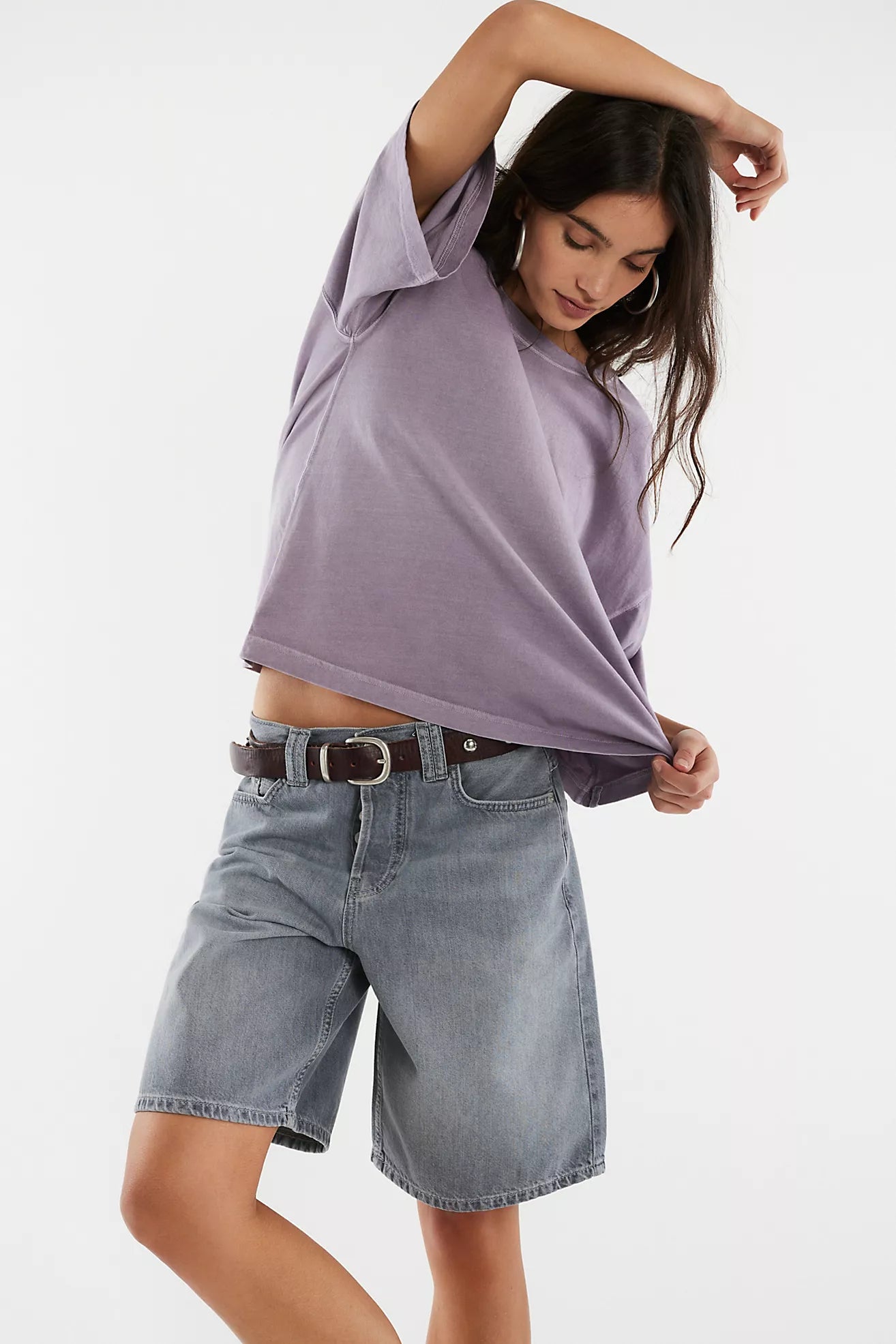 We The Free Perfect Oversized Tee (Plum Ash)
