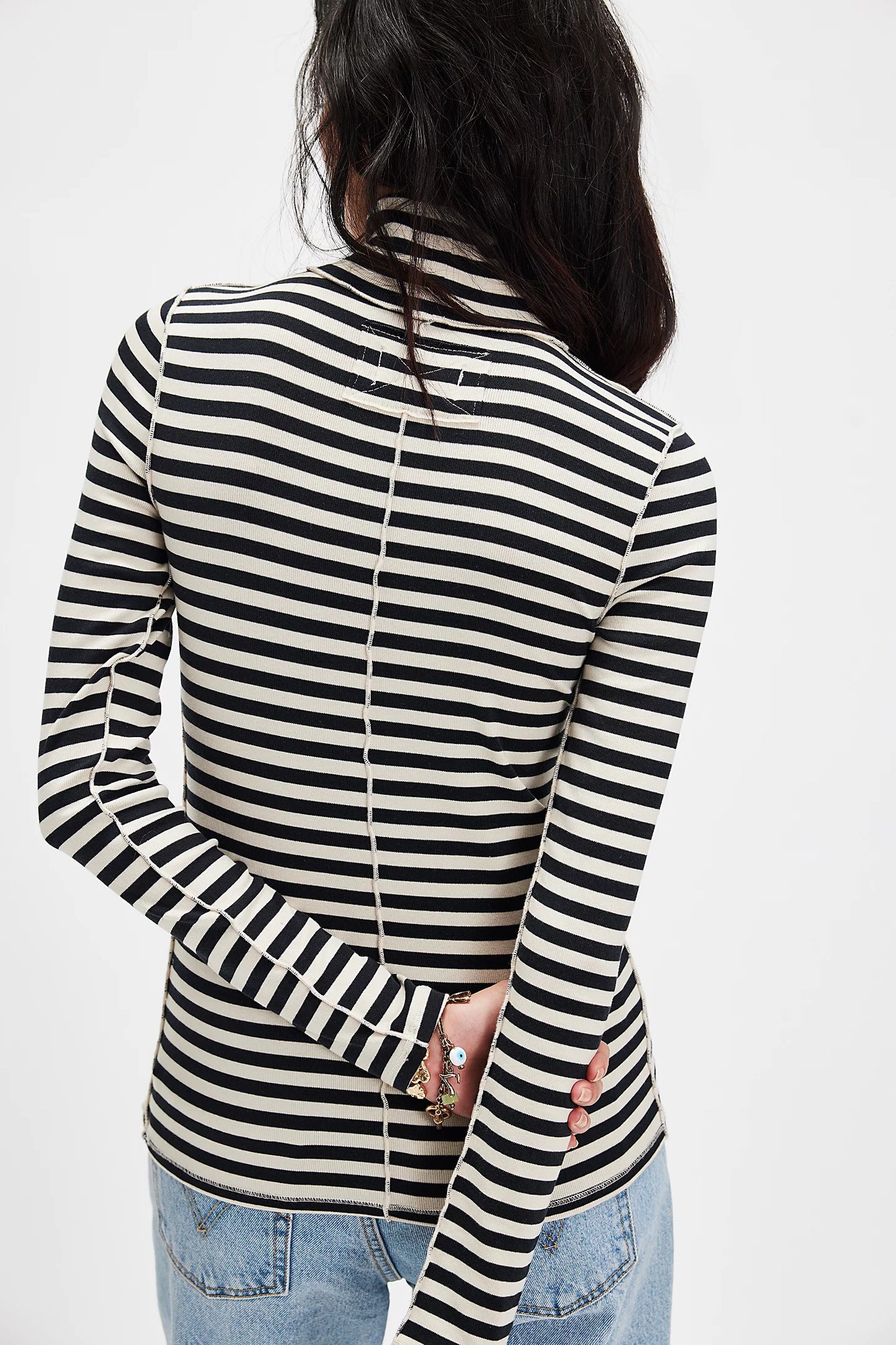We The Free Good Good Stripe Turtleneck (Black Combo)