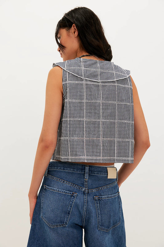 Waiting For Me Top - Navy Combo