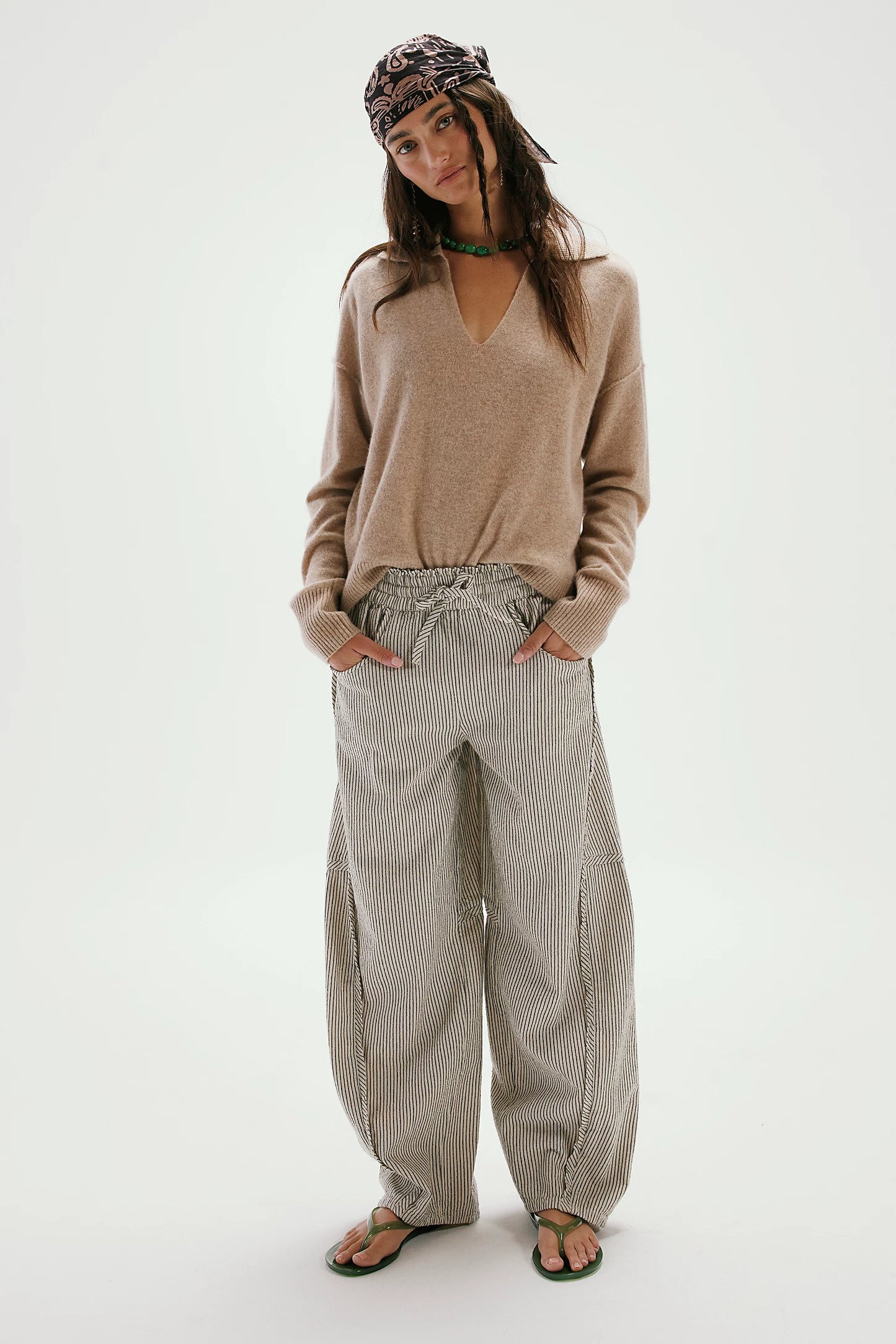Something Good Pull-On Barrel Pants - Ivory