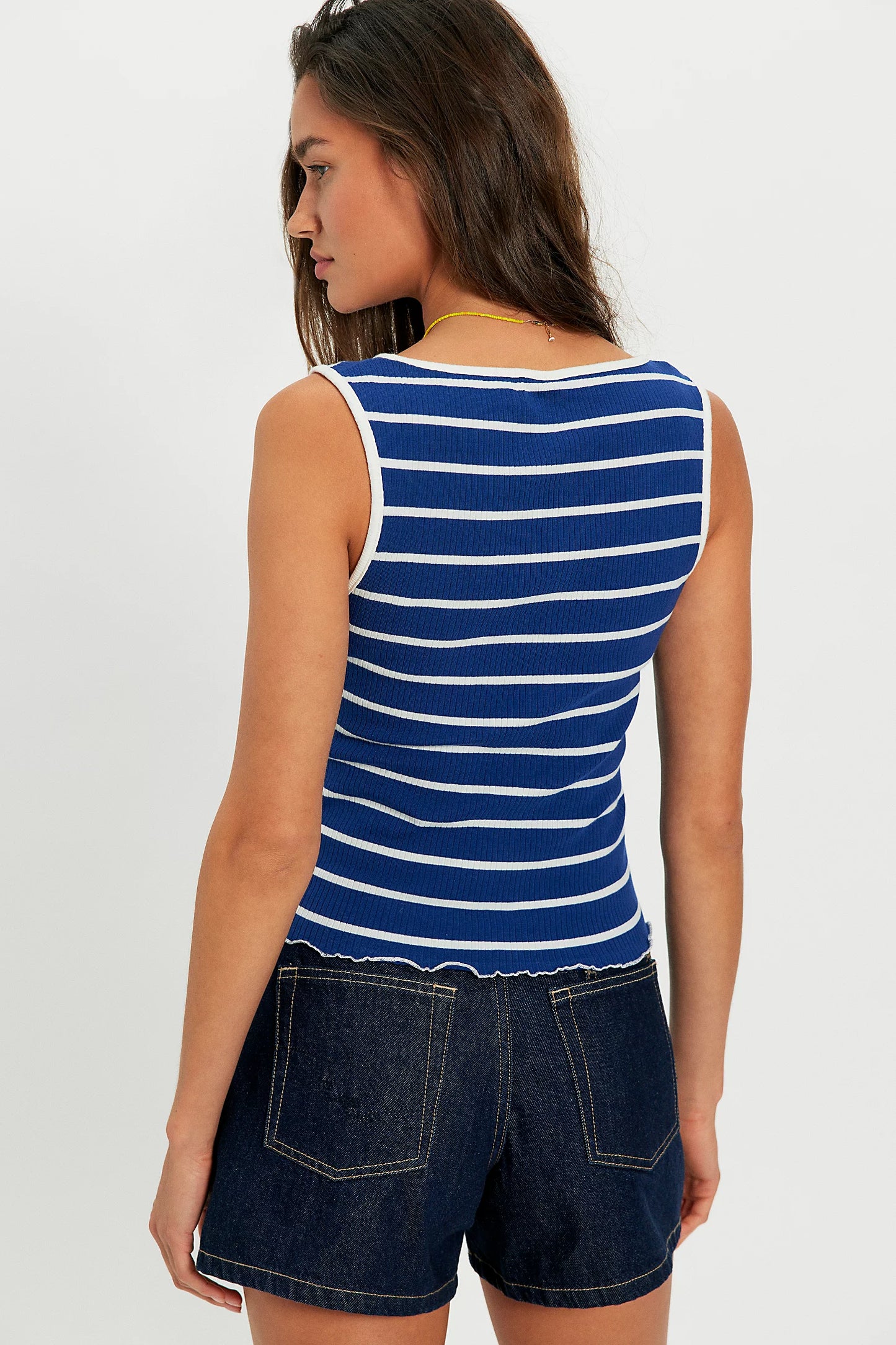 Tilly Striped Vest - Navy Combo