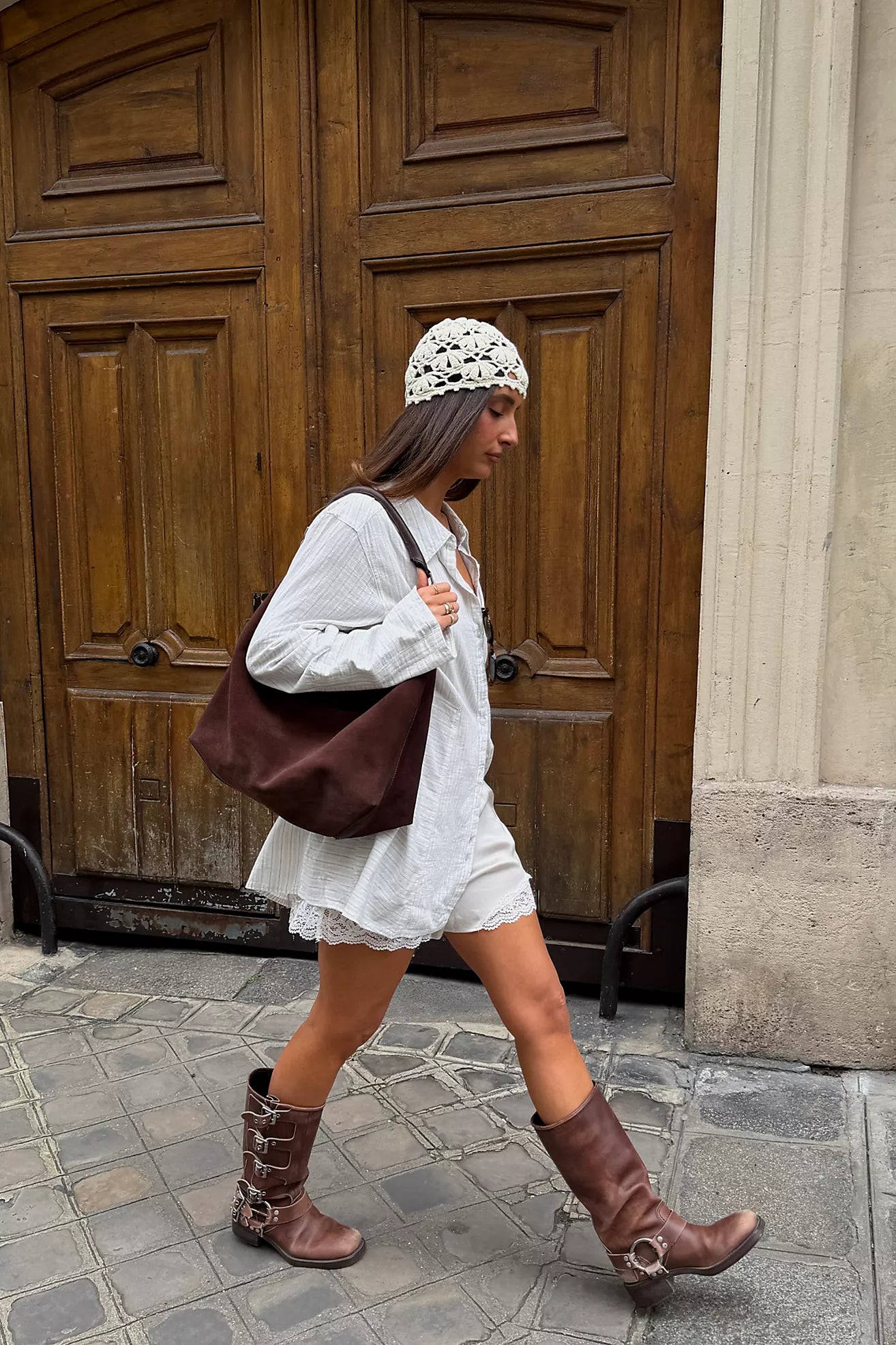 Suzie Suede Slouch Tote - Espresso