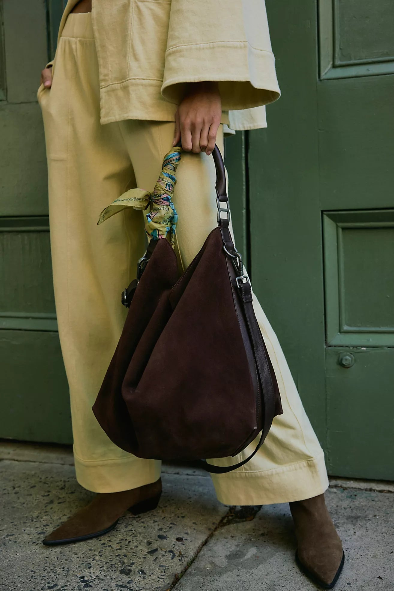 Suzie Suede Slouch Tote - Espresso